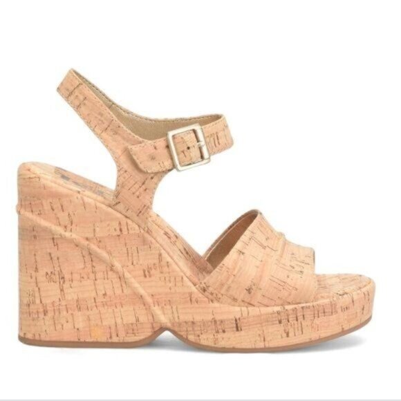 KORKS by Kork Ease Bardot Platform Sandal in Natural Cork Size 9 - Picture 2 of 14